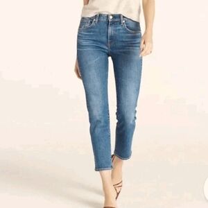 CQY Denim Friend Moment High Rise Straight Jeans Size 25💙NWT